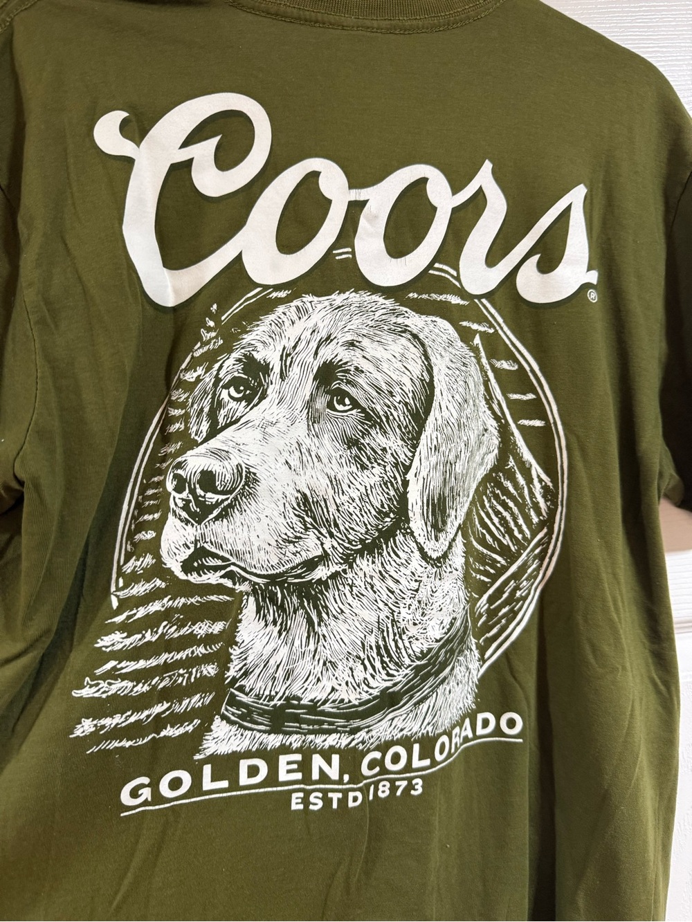 Coors Olive Green Short-Sleeve Logo T-Shirt - Picture 3 of 4
